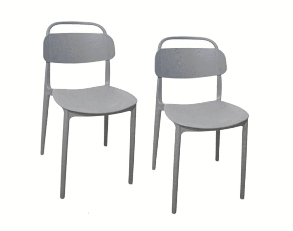 Kit 2 sedie polipropilene cucina cucina bar ristorante sedia interno esterno grigio cue211
