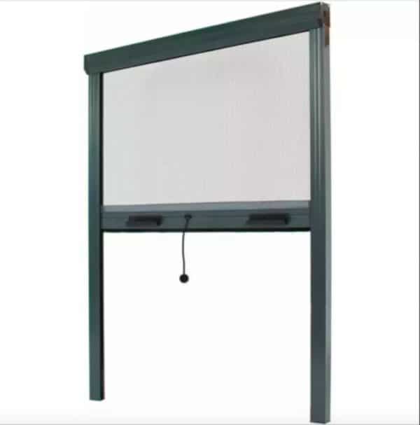 ZANZARIERA A RULLO AVVOLGIBILE FINESTRA 140x170 RIDUCIBILE ALLUMINIO GRIGIO 3404