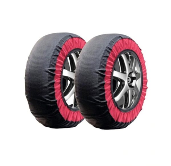 2 pz calze da neve catene in tessuto auto ruote pneumatici XL omologate EN 16662-1  595lb