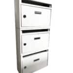 Cassetta postale condominiale modulare componibile posta buca lettere casa 3 posti verticale bianco 441ds