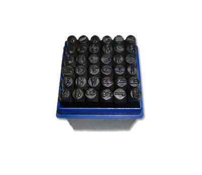 1253.jpg PUNZONI ALFANUMERICI KIT 36 PZ DA 4 MM PUNZONATORE STAMPINI LETTERE NUMERI 609 - immagine 1