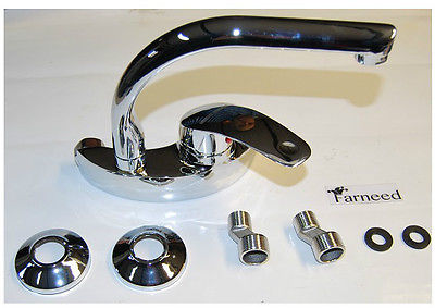 1262.jpg RUBINETTO MISCELATORE LAVELLO LAVABO CUCINA da MURO o PARETE OTTONE CROMATO mod2 - immagine 1