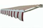 TENDA SOLE AVVOLGIBILE BALCONE BARRA QUADRA 4x3 RIGATA BEIGE BORDEAUX 1815 - immagine 3