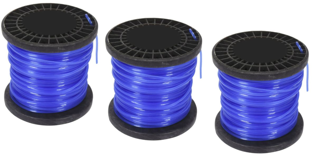3 pz filo bobina decespugliatore 3 pz filo per decespugliatore stellato 3 mm 60 mt bobina tagliaerba giardino cavo matassa 596to - immagine 1