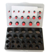 KIT 666 PZ GUARNIZIONI O'RING 42 MISURE DIVERSE ORING ANELLI GOMMINI NERI - immagine 3
