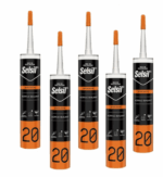 5pz silicone sigillante acrilico bianco cartuccia 310 ml interni esterni 847se