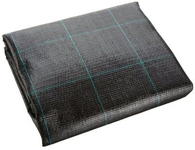 612.jpg TELO PACCIAMATURA NERO QUADRETTATO VERDE POLIPROPILENE ANTISTRAP MT 100 X 1,5 mt - immagine 1