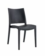 SEDIA POLIPROPILENE CUCINA BAR RISTORANTE GIARDINO INTERNO ESTERNO NERO 580FLAT