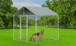 Box per cani gabbia cuccia cane da esterno giardino in metallo zincato mt 2x2x2 105ve - immagine 2