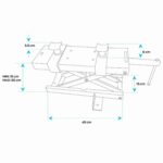CAVALLETTO ALZAMOTO CRIC CRICK SOLLEVATORE MOTO PONTE FINO A 500 KG 876 - immagine 5