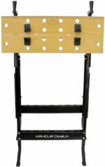 BANCO BANCHETTO LAVORO RICHIUDIBILE METALLO DOPPIA MORSA 56x62x78 cm AD - immagine 2