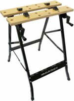 BANCO BANCHETTO LAVORO RICHIUDIBILE METALLO DOPPIA MORSA 56x62x78 cm AD