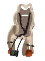 SEGGIOLINO BICI BICICLETTA BAMBINO ATTACCO TELAIO 22 Kg POSTERIORE BEIGE 930 san - immagine 3