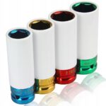 CHIAVI A BUSSOLA CERCHI IN LEGA CERCHIO 17, 19, 21, 22 mm AUTO 1/2 " 4 PZ 265x - immagine 2