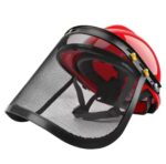 CASCO ELMETTO CON VISIERA A RETE PROTETTIVO GIARDINAGGIO TAGLIAERBA RO
