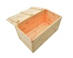 CASSAPANCA BAULE PANCA IN LEGNO DI PINO VERNICIABILE NATURALE 73x35x33 cm 408