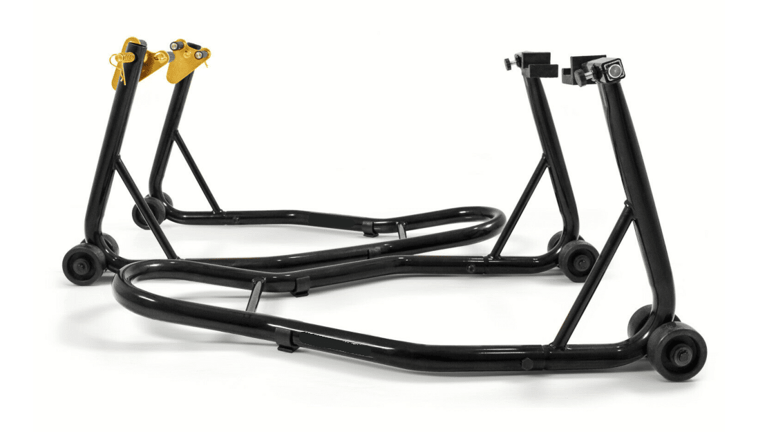 CAV 2 CAVALLETTO CAVALLETTI ALZAMOTO COPPIA SUPPORTI MOTO ANTERIORI POSTERIORI 548 - immagine 1