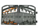 SET KIT 16 PZ CHIAVI CHIAVE A T ESAGONALI TORX LUNGHE VALIGETTA CASSETTA 052