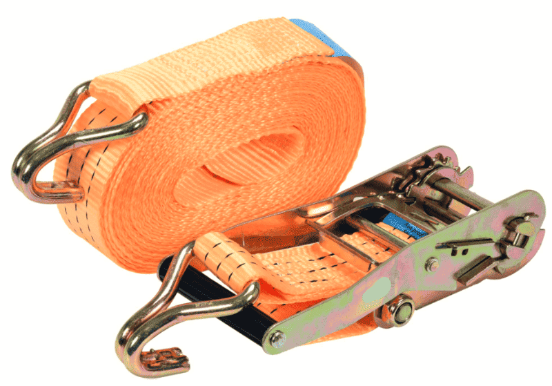 CINGHIA CRICCHETTO 1(2) Cinghia cricchetto 2pz cinghie ganci barca camper moto carichi gancio j 2 ton 50mm 10mt 877TO - immagine 1