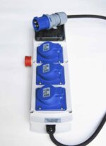 QUADRO ELETTRICO CANTIERE MONOFASE 3 PRESE CERTIFICAZIONE 16A TASTO EMERGENZA 011P - immagine 2