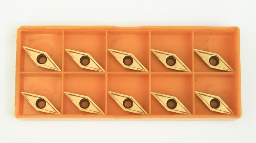 DSC_3315 10 PLACCHETTE INSERTO UTENSILI TORNIO INSERTI ROMBO LATO 11 MM PLACCHETTE X SVV - immagine 1