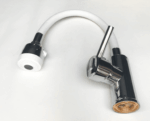 MISCELATORE RUBINETTO LAVELLO CUCINA CANNA FLESSIBILE DOCCETTA ESTRAIBILE BIANCO - immagine 2