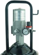 INGRASSATORE PNEUMATICO ARIA A BARILE BIDONE 12 LT PISTOLA SERBATOIO GRASSO 011 - immagine 4