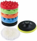 KIT LUCIDATURA AUTO DISCHI SPUGNA TAMPONE PLATORELLO 75 MM 3" POLLICI 7 PZ