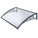 PENSILINA TETTOIA POLICARBONATO COMPATTO PLEXIGLAS COPERTURA 120x100cm 631v - immagine 5