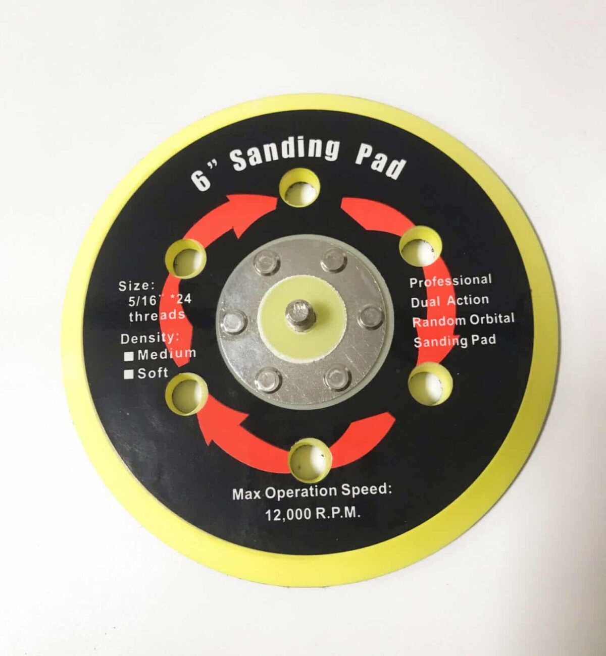 PLATORELLO DISCO 6 FORI A STRAPPO 150 mm PER LEVIGATRICE ROTORBITALE 6 POLLICI - immagine 5