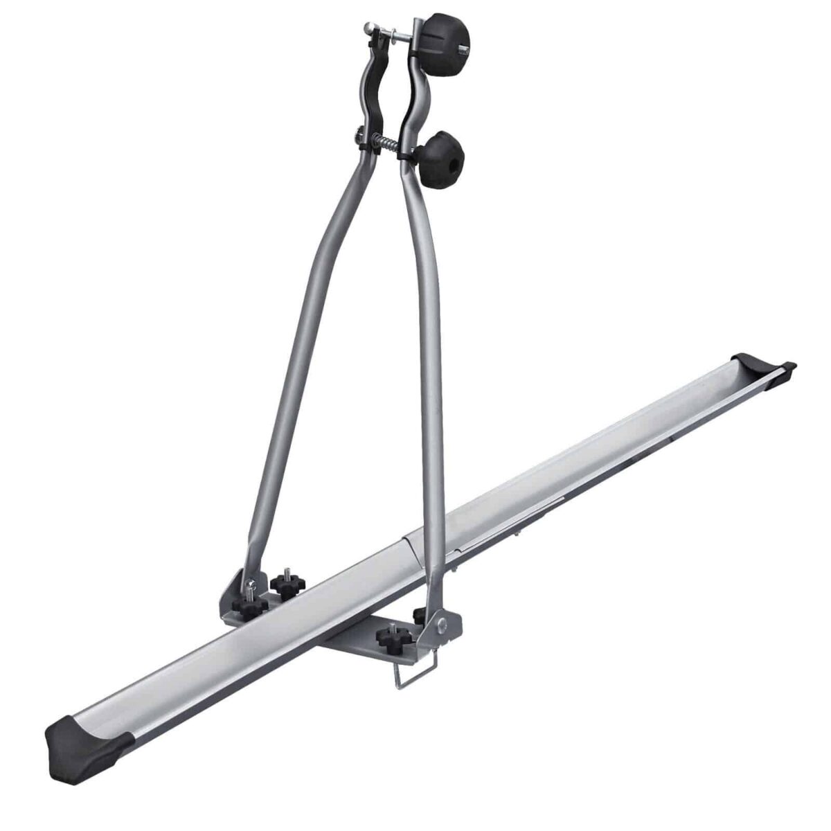 PORTABICI DA TETTO BARRE AUTO ACCIAIO DOPPIO POMELLO 1 PORTA BICI BICICLETTA 042 - immagine 3