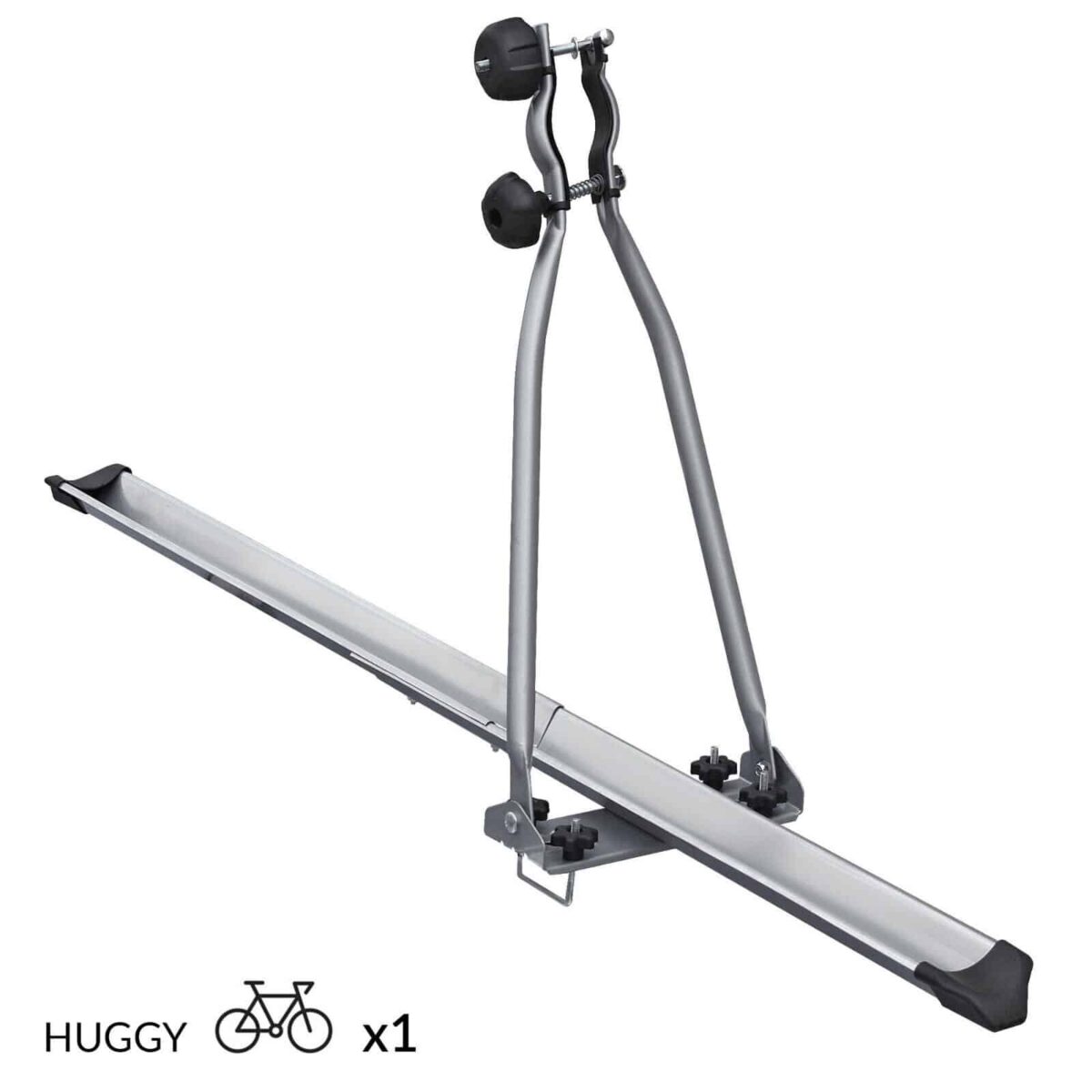 PORTABICI DA TETTO BARRE AUTO ACCIAIO DOPPIO POMELLO 1 PORTA BICI BICICLETTA 042 - immagine 5