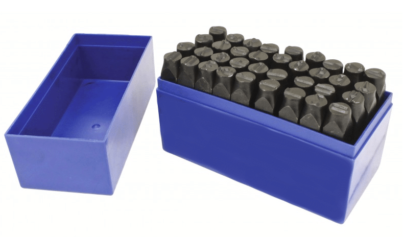 PUNZONI 10 MM SET PUNZONI STAMPINI ALFANUMERICI 36 PZ 10 MM LETTERE E NUMERI MARCATURA 514sa - immagine 1