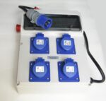 QUADRO ELETTRICO DA CANTIERE DISTRIBUZIONE 4 PRESE CERTIFICAZIONE TASTO EMERGENZA 16A PO-FRI108P - immagine 2