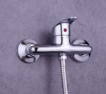 MISCELATORE RUBINETTO CROMATO MONOCOMANDO VASCA DOCCIA PARETE CON ATTACCO PER TUBO 447sw - immagine 3