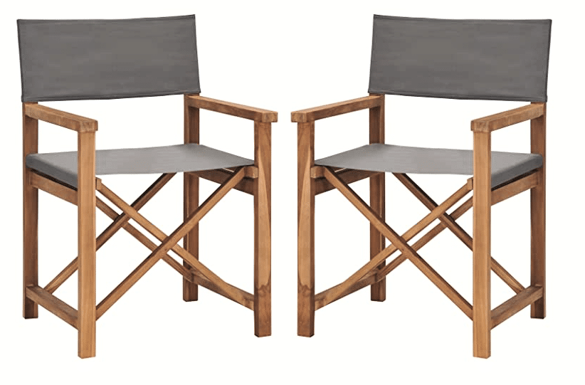 SEDIA COPPIA SEDIE SEDIA REGISTA LEGNO TERRAZZA GIARDINO 58x50x84,5 h NERO 438v - immagine 1