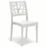 Kit 6 sedie interno esterno polipropilene cucina bar ristorante impilabile pranzo bianco teti - immagine 2