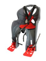 Seggiolino bici anteriore manubrio sedile bambino omologato 15kg grigio antracite 970lui