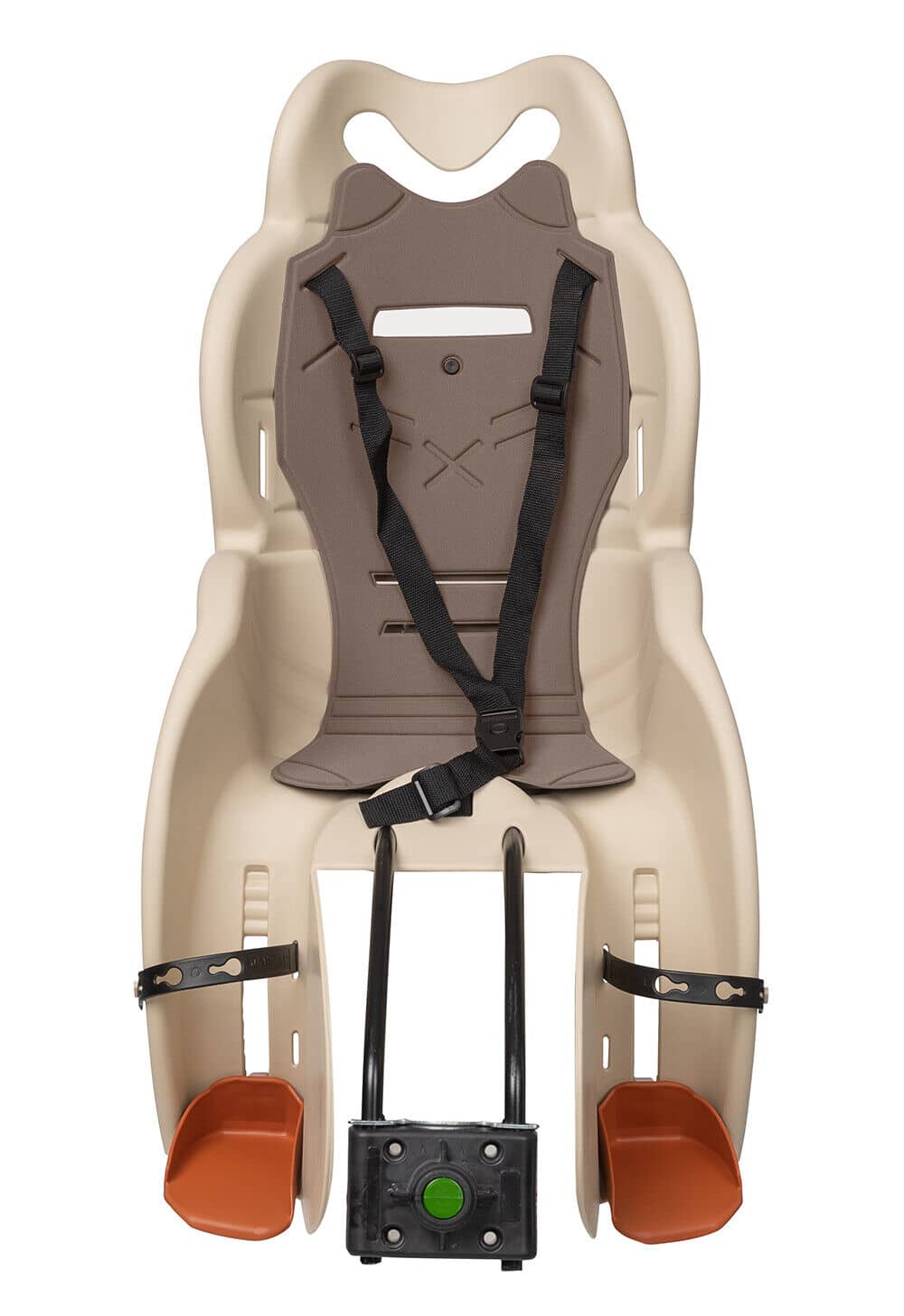 SEGGIOLINO BEIGE BICI 3 SEGGIOLINO BICI BICICLETTA BAMBINO ATTACCO TELAIO 22 Kg POSTERIORE BEIGE 930 san - immagine 1