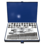 KIT MASCHI FILIERA FILIERE FILETTATURA 40 PZ VALIGETTA METALLO MASCHI FEMMINE 390