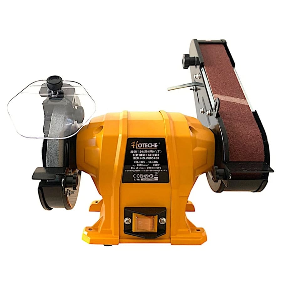 SMERIGLIATRICE LEVIGATRICE Smerigliatrice mola levigatrice combinata da banco nastro 250w 150mm 863ho - immagine 1