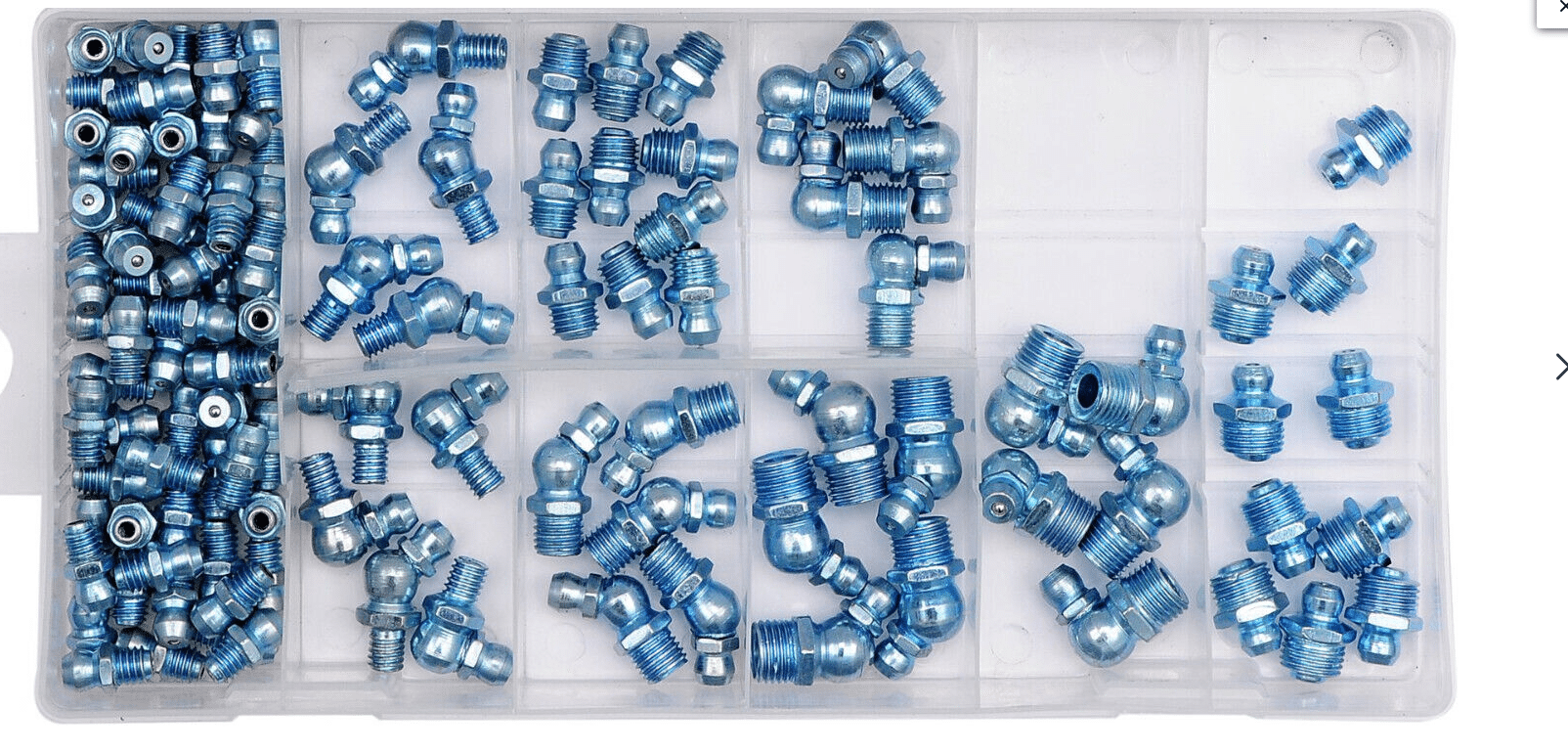 Schermata 2023-11-28 alle 12.20.51 SET 110 PZ INNESTI TESTINE INGRASSATORE ANGOLARI DRITTE M6 M8 M10 GRASSO 881YT - immagine 1