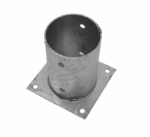 STAFFA A BICCHIERE SUPPORTO PALO PILASTRO PILASTRI ZINCATO LEGNO Ø81mm TONDO 107 - immagine 2