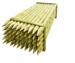 PALO PALI TONDO TONDI IN LEGNO CON PUNTA RECINZIONE RECINZIONI Ø 6x150 cm 521 - immagine 4