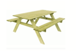 TAVOLO PICNIC PIC NIC LEGNO PANCHE ESTERNO GIARDINO CAMPEGGIO 170x180x70 cm 491r - immagine 3