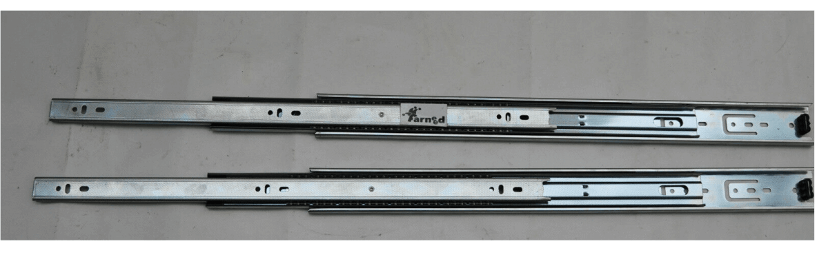 COPPIA GUIDA GUIDE PER CASSETTI SCORREVOLE FISSAGGIO CASSETTO ESTRAZIONE 45CM - immagine 2