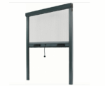 ZANZARIERA RULLO AVVOLGIBILE FINESTRA 80x170 RIDUCIBILE IN ALLUMINIO GRIGIO 3401