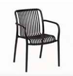 SEDIA POLIPROPILENE CUCINA RISTORANTE GIARDINO SEDIE INTERNO ESTERNO NERO 689ni