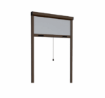 ZANZARIERA RULLO AVVOLGIBILE MARRONE FINESTRE FRIZIONE 80X250 RIDUCIBILE 0934