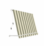 TENDA DA SOLE A CADUTA BALCONE SENZA CASSONE 2,5x2,5 MT BEIGE RIGATO 3936